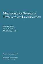 Miscellaneous Studies in Typology and Classification