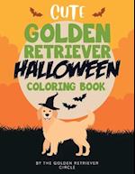 Cute Golden Retriever Halloween Coloring Book