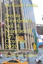 Dediu Newsletter Vol. 4, Number 11 (47), 6 October 2020