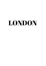 London: Hardcover White Decorative Book for Decorating Shelves, Coffee Tables, Home Decor, Stylish World Fashion Cities Design 