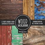 Wood Background Scrapbook Paper Pad 8x8 Scrapbooking Kit for Papercrafts, Cardmaking, DIY Crafts, Rustic Texture Design, Multicolor 