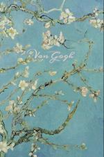 Van Gogh: Almond Blossoms, Hardcover Journal Writing Notebook Diary with Dotted Grid, Lined, & Blank Vintage Paper Style Pages 