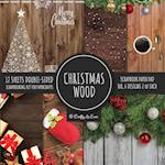 Christmas Wood Scrapbook Paper Pad 8x8 Scrapbooking Kit for Papercrafts, Cardmaking, Printmaking, DIY Crafts, Holiday Themed, Designs, Borders, Backgr