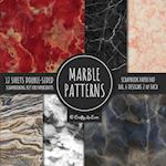 Marble Patterns Scrapbook Paper Pad 8x8 Scrapbooking Kit for Papercrafts, Cardmaking, Printmaking, DIY Crafts, Stationary Designs, Borders, Background