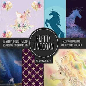 Pretty Unicorn Scrapbook Paper Pad 8x8 Scrapbooking Kit for Papercrafts, Cardmaking, Printmaking, DIY Crafts, Fantasy Themed, Designs, Borders, Backgr