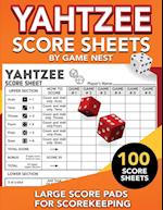 Yahtzee Score Sheets: 100 Large Score Pads for Scorekeeping | 8.5" x 11" Yahtzee Score Cards 