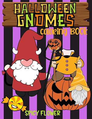 Halloween gnomes coloring book for kids ages 4-8