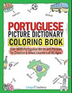 Portuguese Picture Dictionary Coloring Book