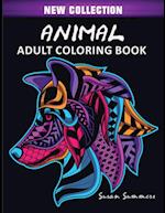 Animal Adult Coloring Book 