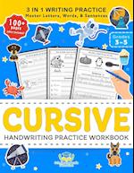 Cursive Handwriting Practice Workbook for 3rd 4th 5th Graders