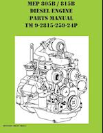 MEP 805B / 815B Diesel Engine Repair Parts Manual TM 9-2815-259-24P 