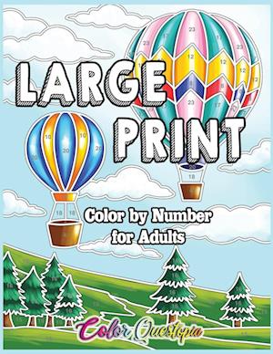 Large Print Color by Number for Adults