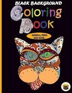 Black Background Coloring Book 