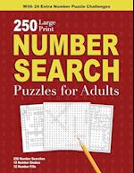 250 Number Search Puzzles for Adults