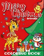 MERRY CHRISTMAS ANIMALS COLORING BOOK FOR KIDS 