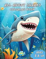 All About Sharks Coloring Book 