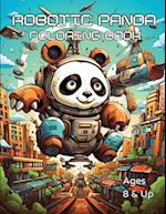 Robotic Panda Coloring Book 