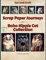 Scrap Paper Journeys - Boho Hippie Cat Collection Cut and Craft 