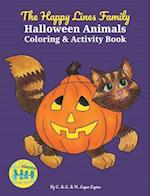 The Happy Lines Family Halloween Animals Coloring & Activity Book 