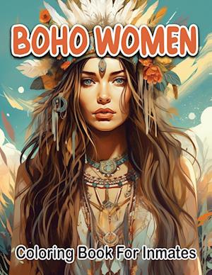 Boho woman coloring book for inmates