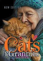 Cats and Grannies Coloring Book for Adults New Edition