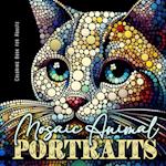 Mosaic Animal Portraits Coloring Book for Adults