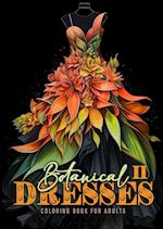 Botanical Dresses Coloring Book for Adults 2