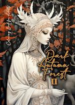 Dark Autumn Forest Coloring Book for Adults 2