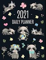 Raccoon Daily Planner 2021