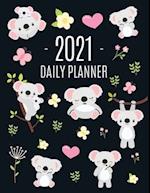Cute Grey Koala Planner 2021