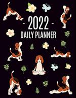 Dog Yoga Planner 2022: For All Your Appointments! | Meditation Puppy Yoga Organizer: January-December (12 Months) 