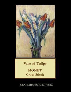 Vase of Tulips: Monet cross stitch pattern