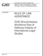 Rule of Law Assistance, Dod Should Assess Workforce Size of Defense Institute of International Legal Studies