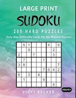 Large Print Sudoku 200 Hard Puzzles