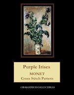 Purple Irises: Monet cross stitch pattern 