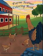 Farm Scenes Coloring Book