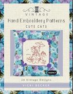 Vintage Hand Embroidery Patterns Cute Cats