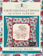 Vintage Hand Embroidery Patterns U.S. State Flowers