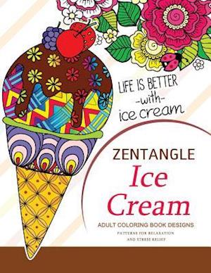 Zentangle Ice Cream Adult Coloring Book Designs