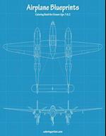 Airplane Blueprints Coloring Book for Grown-Ups 1 & 2
