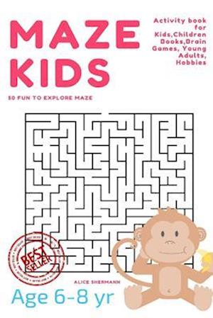 Maze Puzzle for Kids Age 6-8 Years, 50 Fun to Explore Maze