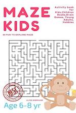 Maze Puzzle for Kids Age 6-8 Years, 50 Fun to Explore Maze