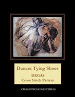 Dancer Tying Shoes: Degas cross stitch pattern 