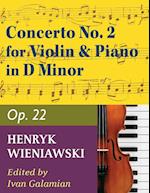 Wieniawski Henryk Concerto 2 in d minor Op. 22. Violin and Piano. by Ivan Galamian. International