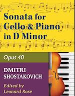 Shostakovich Sonata in d minor--opus 40 for cello and piano