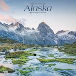 Alaska Wild & Scenic 2025 12 X 24 Inch Monthly Square Wall Calendar Plastic-Free