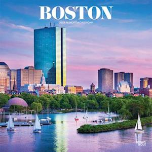 Boston 2025 12 X 24 Inch Monthly Square Wall Calendar Plastic-Free