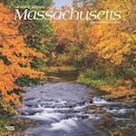 Massachusetts Wild & Scenic 2025 12 X 24 Inch Monthly Square Wall Calendar Plastic-Free