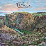 Texas Wild & Scenic 2025 12 X 24 Inch Monthly Square Wall Calendar Plastic-Free