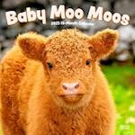 Baby Moo Moos 2025 12 X 24 Inch Monthly Square Wall Calendar Plastic-Free